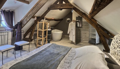 Estudio, baño privado, vistas al jardín (Duplex)