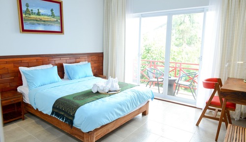 Habitación estándar doble, 1 cama de matrimonio, balcón, vistas al jardín