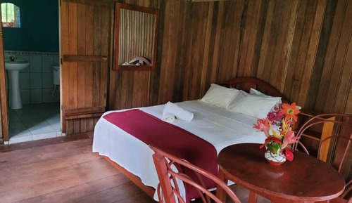 Cabaña básica, 1 cama individual, vistas al jardín