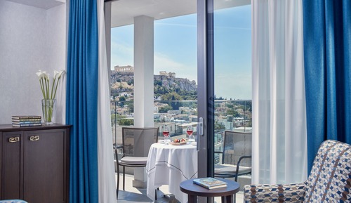 Habitación Deluxe, balcón (Acropolis View)