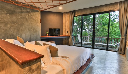Habitación triple Deluxe, 1 habitación, vistas al jardín