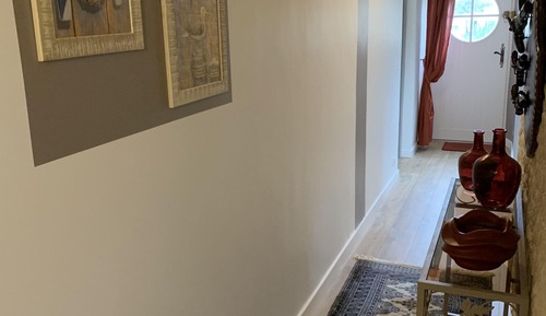Habitación con 2 camas individuales, baño privado (Chambre Jaune)