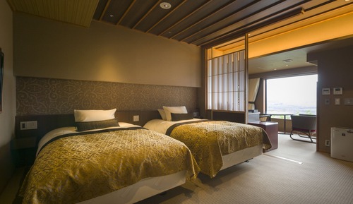 Habitación con 2 camas individuales (Asumi B Open Air Bath Mt Fuji View)