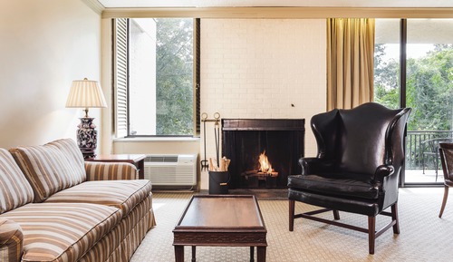 Habitación Deluxe, 1 cama de matrimonio grande con sofá cama, chimenea
