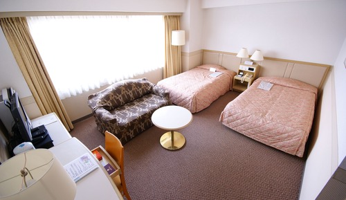 Habitación estándar con 2 camas individuales, no fumadores (2 Semi-double Bed, Mt.Fuji)