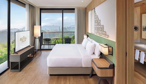 Suite ejecutiva, 1 cama de matrimonio grande, vistas al jardín