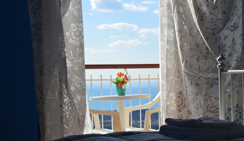 Habitación panorámica, 1 cama doble, balcón, vistas al mar