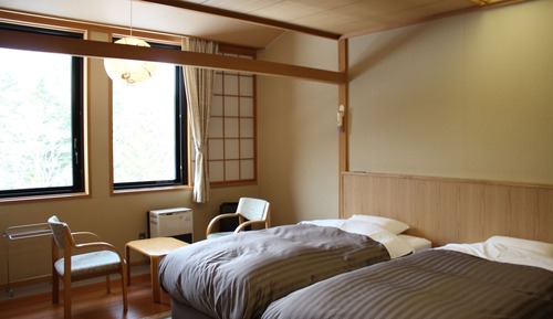 Habitación tradicional con 2 camas individuales, no fumadores (No Bath, Japanese Style)