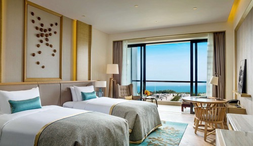 Habitación de lujo, 2 camas individuales, vistas al mar