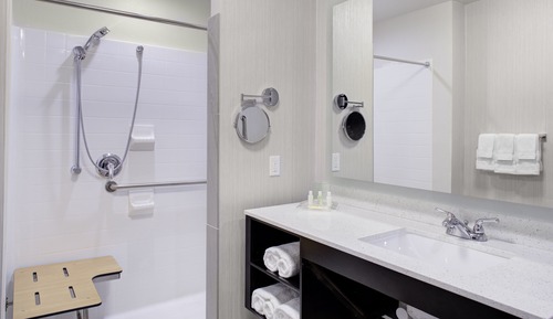 Suite, 1 cama de matrimonio grande, accesible para personas con discapacidad (Roll-In Shower)