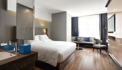 Estudio superior, 1 cama de matrimonio grande