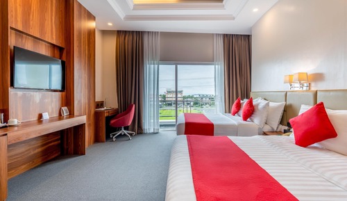 Habitación Deluxe, 2 camas de matrimonio, no fumadores