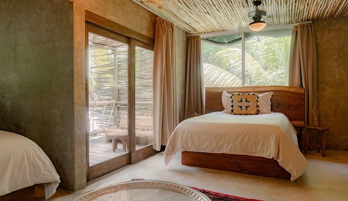 Habitación superior, 2 camas de matrimonio, vistas a la playa