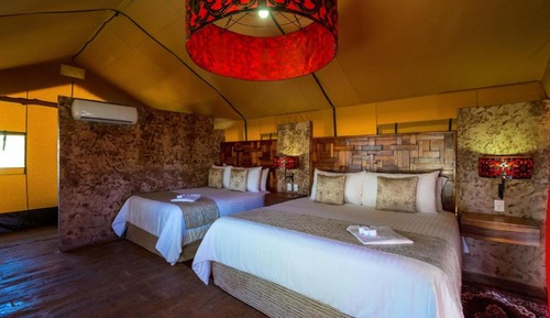 Tienda, varias camas, vistas al jardín (Harmony Triple tent)