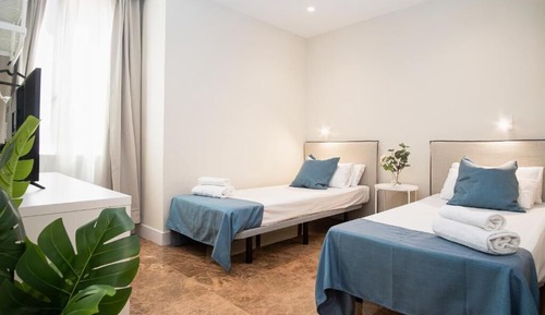 Habitación básica con 2 camas individuales, 2 camas individuales