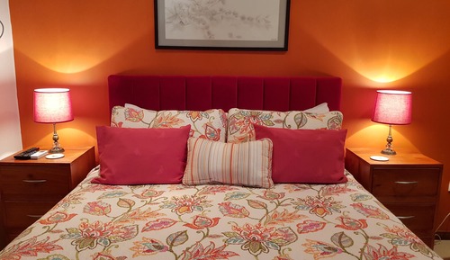Habitación doble, 1 cama de matrimonio, cocina básica, vistas al jardín (Sunset)