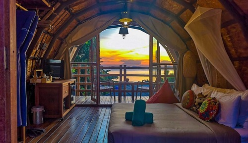 Habitación doble, balcón (Sea View)