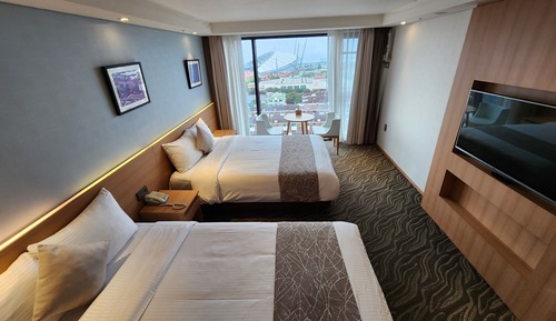 Habitación familiar con 2 camas individuales, vistas al mar (Deluxe)