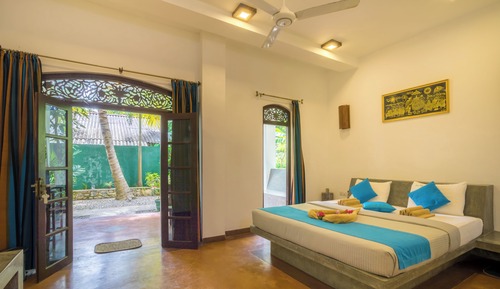 Habitación Deluxe doble, 1 cama de matrimonio grande, baño privado, vistas al jardín