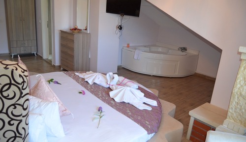 Habitación de luna de miel doble, 1 cama doble, bañera de hidromasaje