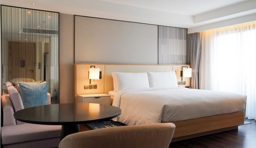 Estudio Deluxe, 1 cama de matrimonio grande, no fumadores, vistas a la ciudad