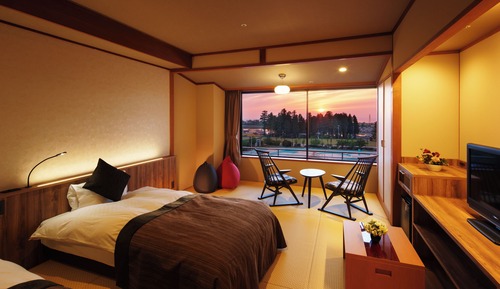 Habitación de lujo con 2 camas individuales, no fumadores (Modern Japanese-style room)