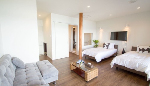 Habitación superior, varias camas, vistas al mar, junto a la playa