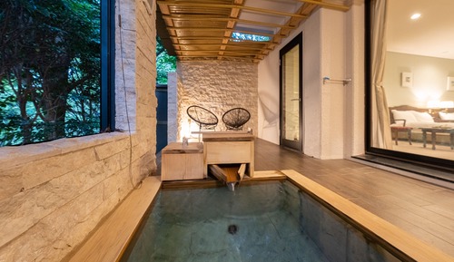 Habitación Deluxe con 2 camas individuales, no fumadores (Open Air Bath, Annex)