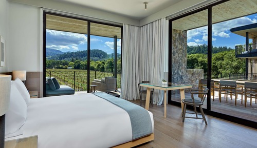 Suite, 1 cama de matrimonio grande, balcón, vistas al viñedo (Pool)