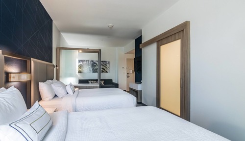 Suite, varias camas (Mobility/Hearing Access, Roll-in Shwr)
