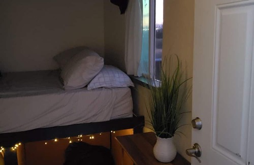 Cabazon Cabina | Our Off-Grid Tiny Cabin awaits you and your desert adventure. Sleeps up to 3.