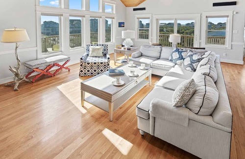 Hatteras Casa | On Special - Semi-Oceanfront Home w/ Hot Tub, Elevator, Game Room and Workstatio