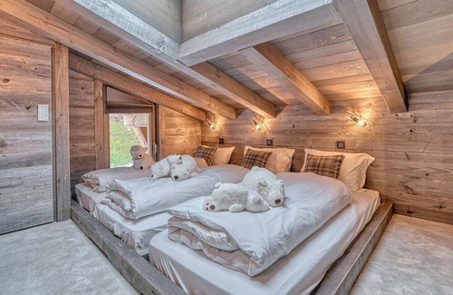 Megeve Chalet De Esquí | CHALET GRAND PARADIS, comfort, refinement, 7 bedrooms, cinema, SPA, near center