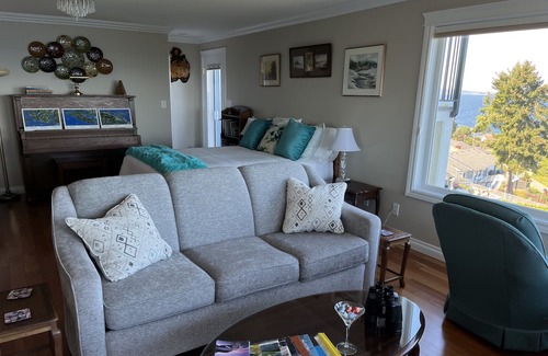 Regional District of Nanaimo Apartamento | Big Vista Panoramic Cruise-ship-View Suite. Minutes from the beach!