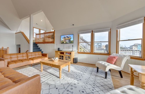 Rodanthe Casa | Casa de ensueño con vista al mar y piscina, jacuzzi, paseo marítimo a la playa, se admiten perros