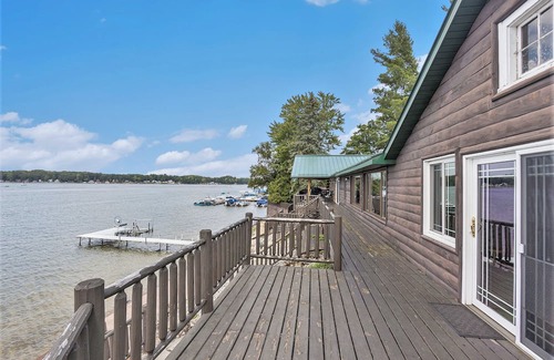 Lake Casa | Spacious 5BR Lakefront House w/Indoor Pool/Hot Tub, 2 Kitchens, Firepit, & More