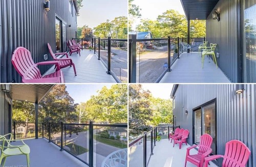 Grand Bend Chalet De Esquí | Beachfront rooftop patio, hot tub, sleeps 14, 2 BBQ, private new house
