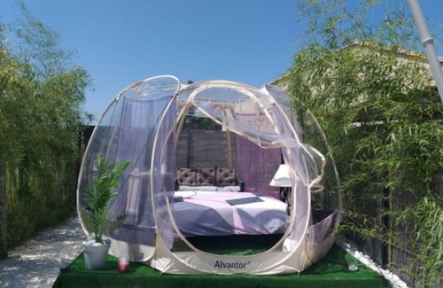 Montpouillan Casa | Holiday Home 'Le Refuge Zen Et Bien-être Bulle' with Private Pool, Private Terrace and Wi-Fi