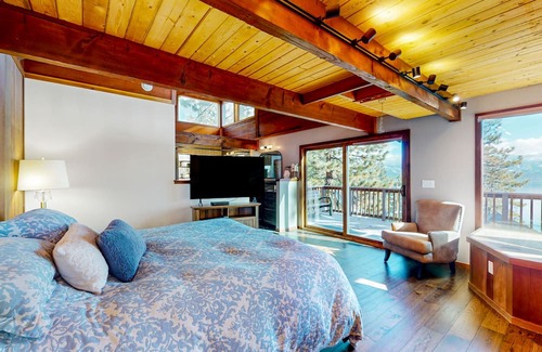 Crystal Bay Casa | Treetop hideaway in Incline/Crystal Bay with game room & lake-view loft & decks