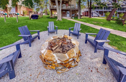 Newberry Shores Casa | Unique waterfront home with direct water access, dock, firepit, porch, W/D, AC