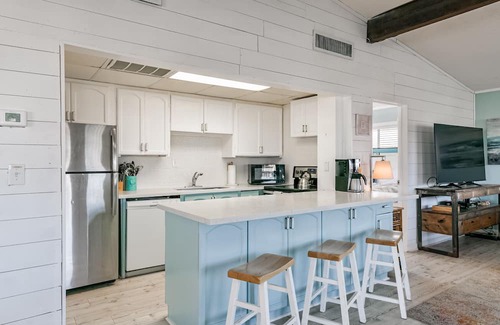 Galveston Casa | Pet-friendly home on the canal <1 mile to beach! Large top deck to enjoy.