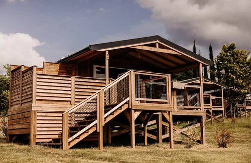 Coux-et-Bigaroque-Mouzens Chalet De Esquí | Camping Inspire Villages Séveilles - Signature Spa Chalet 3 Rooms 4 People Air Conditioned