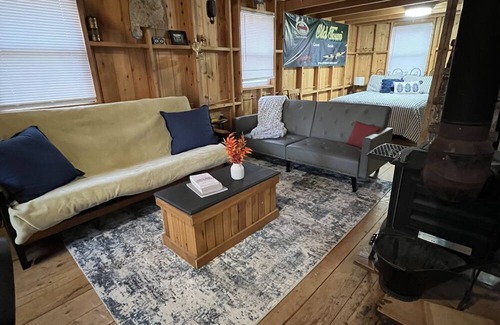 Olamon Cabina | Rustic cabin overlooking beautiful Penobscot River. Great smallmouth fishing!