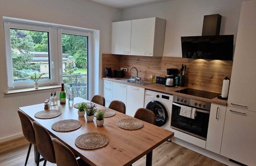 Verden Apartamento | AllerGrün apartment, balcony with a view of nature