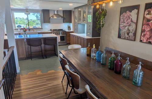 Foothills Casa | Spacious Luxury 5-bedroom house in Lakewood, CO with hot tub, fireplace & more!