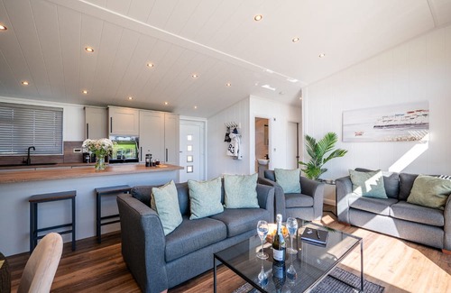 Totnes Cabina | Stylish 3-Bed Lodge with Golf & Spa Access