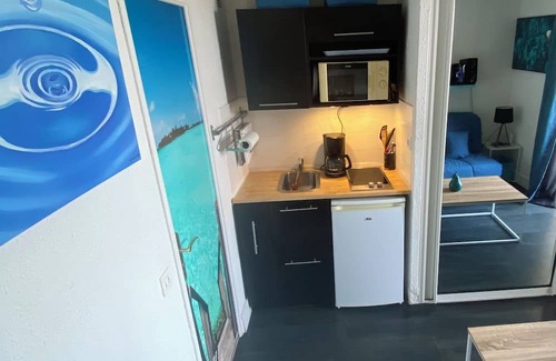 Grosseto-Prugna Apartamento | Sea view studio in Porticcio for 2 people. Swimming pool in residence.