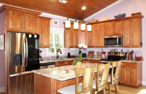 Coats Casa | Peaceful Studio Style Home with Accessible Features, Wood Burning Fireplace