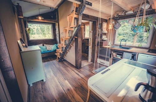 Zernien Cabina | Sustainable Picus Viridis tree house with sauna and hot tub in the countryside