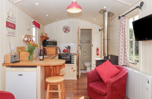 Kennerleigh Cabaña | SHEPHERDS BLISS, romantic, with hot tub in Cheriton Fitzpaine